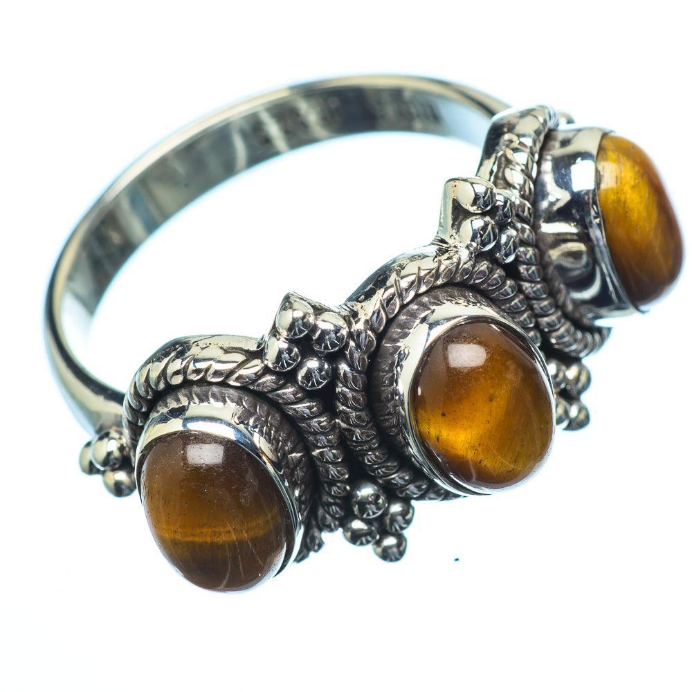 Tiger Eye Rings handcrafted by Anasilvercos - RING21835