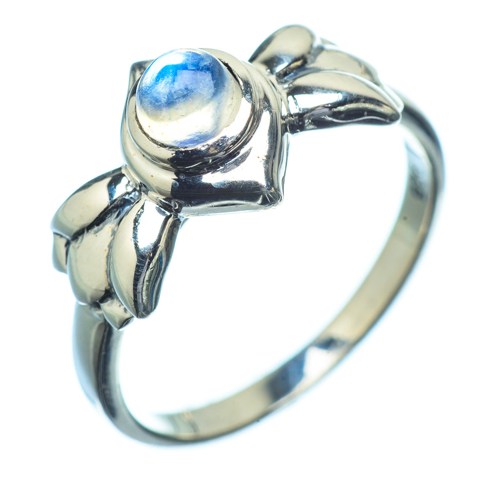 Rainbow Moonstone Rings handcrafted by Anasilvercos - RING21875