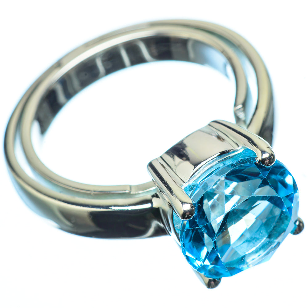 Blue Topaz Rings handcrafted by Anasilvercos - RING21985