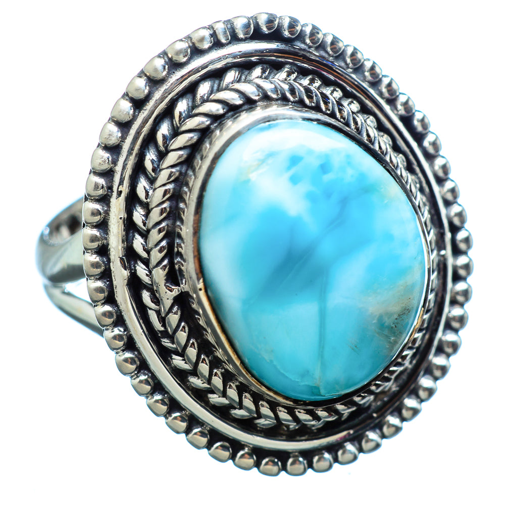 Larimar Rings handcrafted by Anasilvercos - RING2204