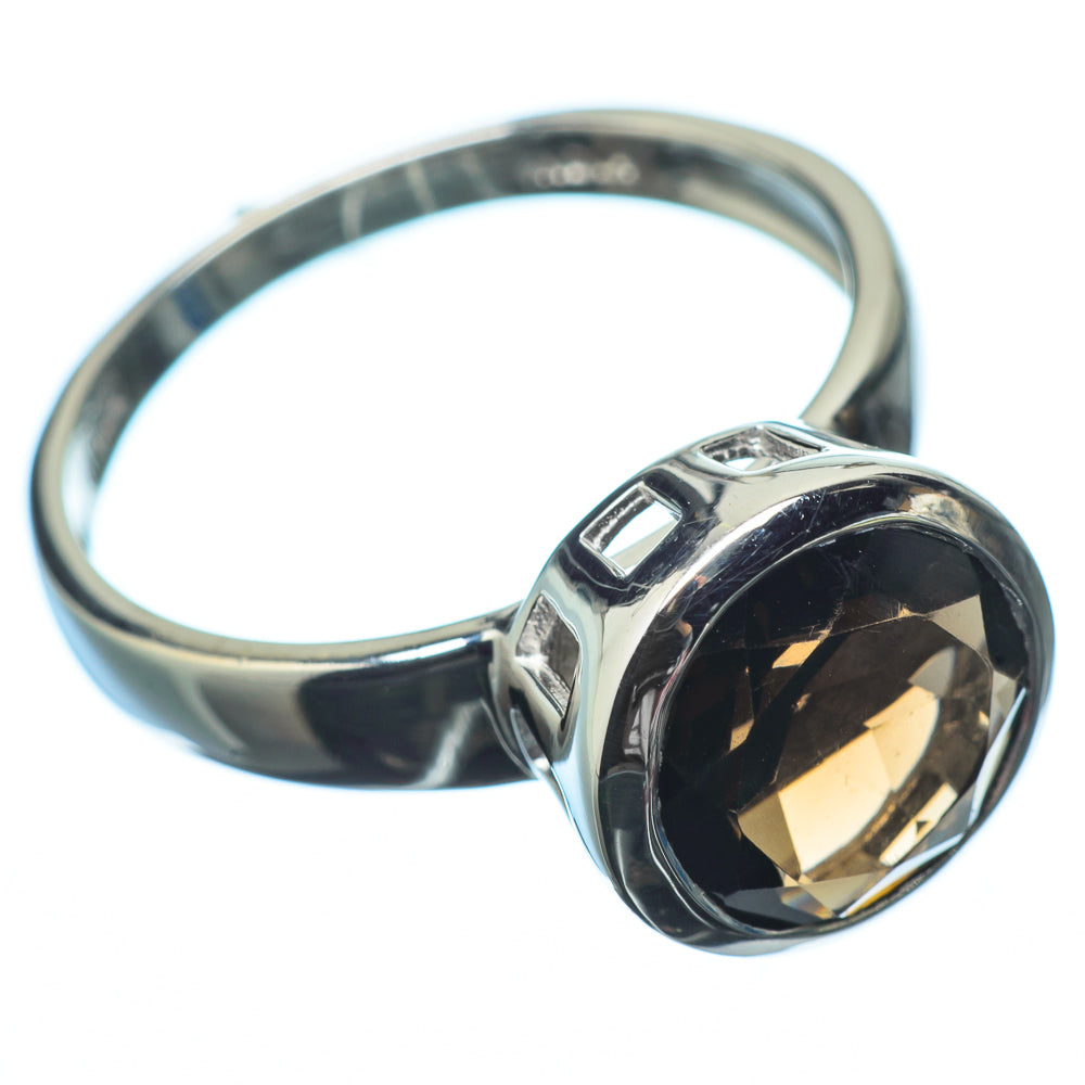 Smoky Quartz Rings handcrafted by Anasilvercos - RING22169