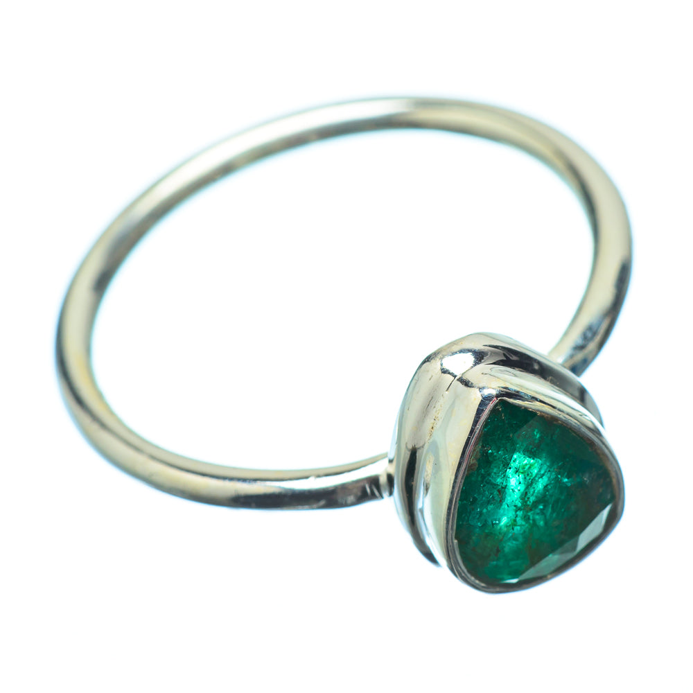 Zambian Emerald Rings handcrafted by Anasilvercos - RING22191
