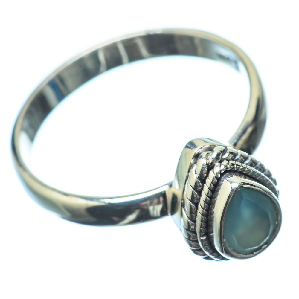 Aqua Chalcedony Rings handcrafted by Anasilvercos - RING22292