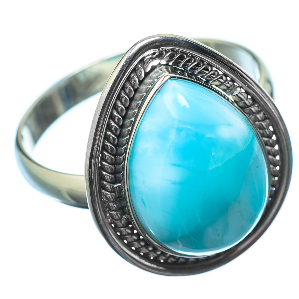 Larimar Rings handcrafted by Anasilvercos - RING22309