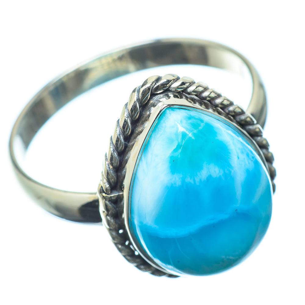 Larimar Rings handcrafted by Anasilvercos - RING22443
