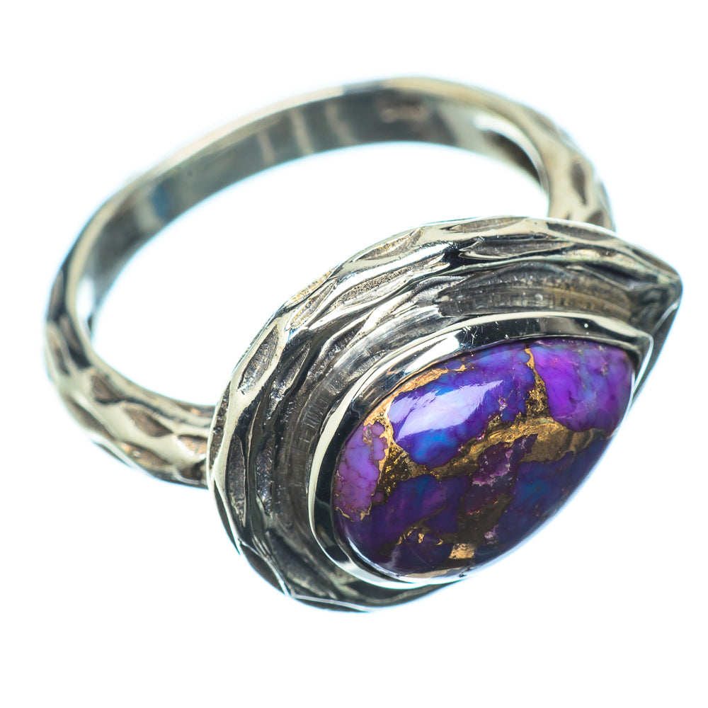 Purple Copper Composite Turquoise Rings handcrafted by Anasilvercos - RING22487