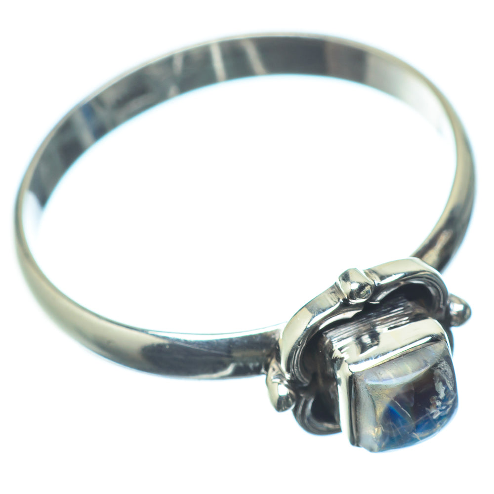 Rainbow Moonstone Rings handcrafted by Anasilvercos - RING22675