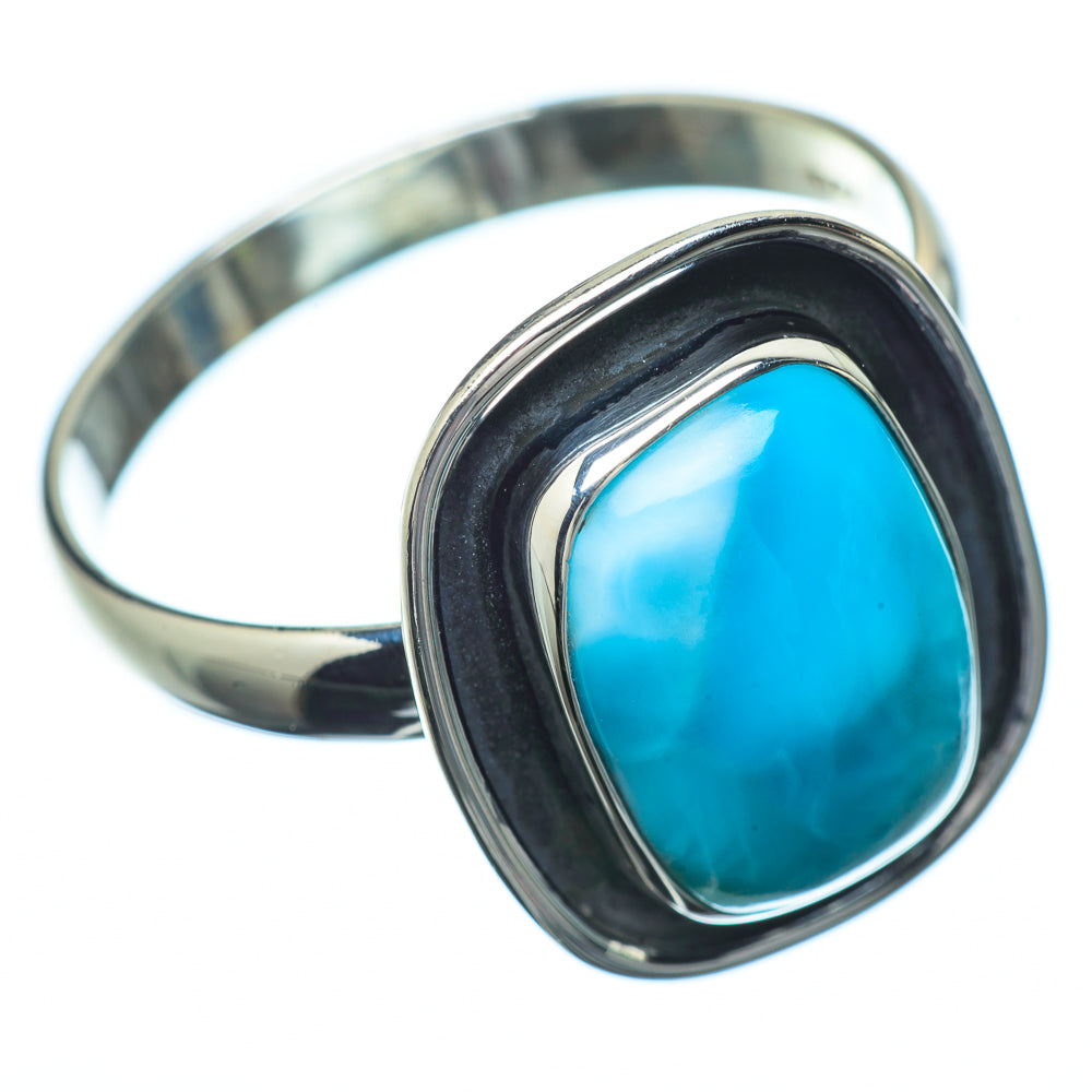 Larimar Rings handcrafted by Anasilvercos - RING22786