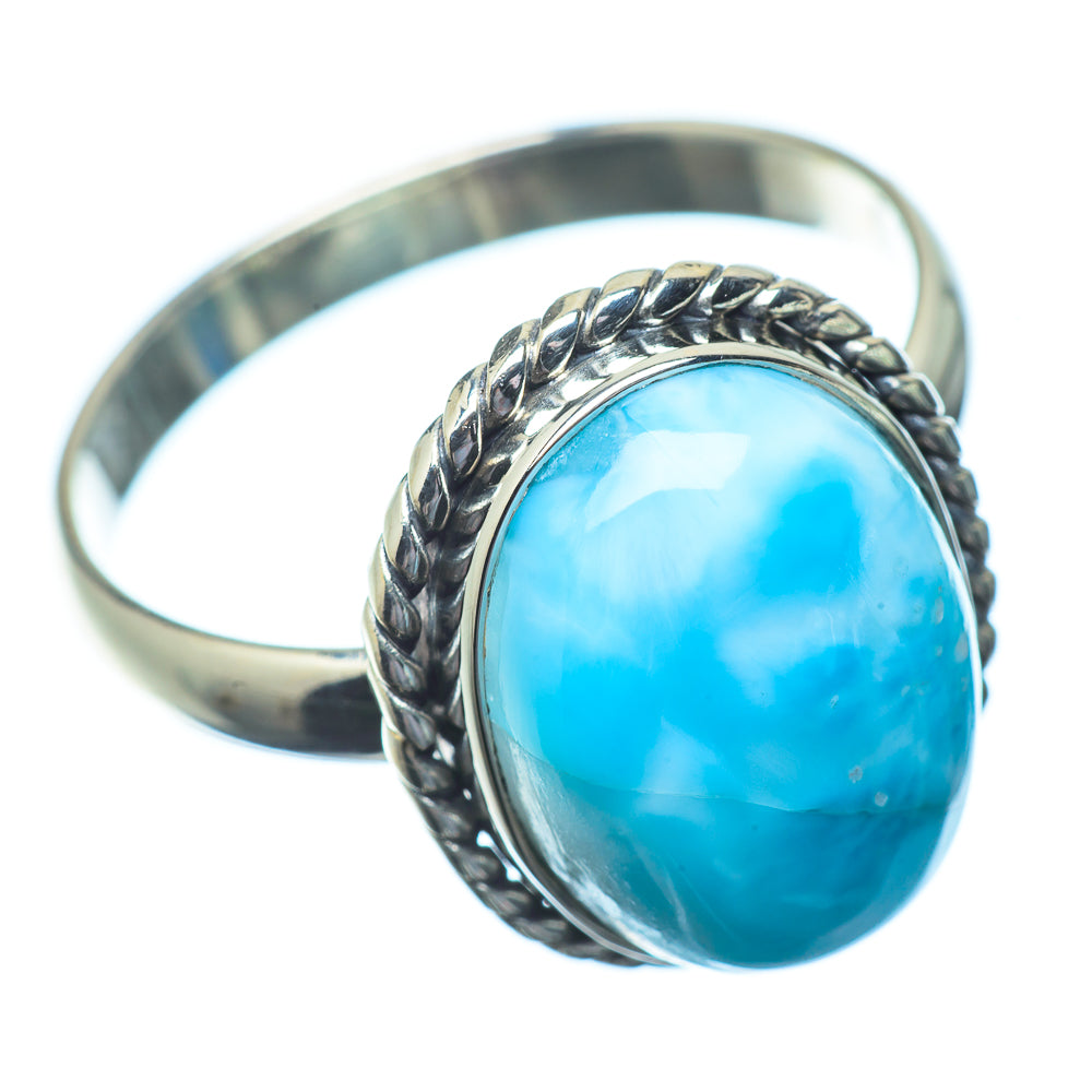 Larimar Rings handcrafted by Anasilvercos - RING22811