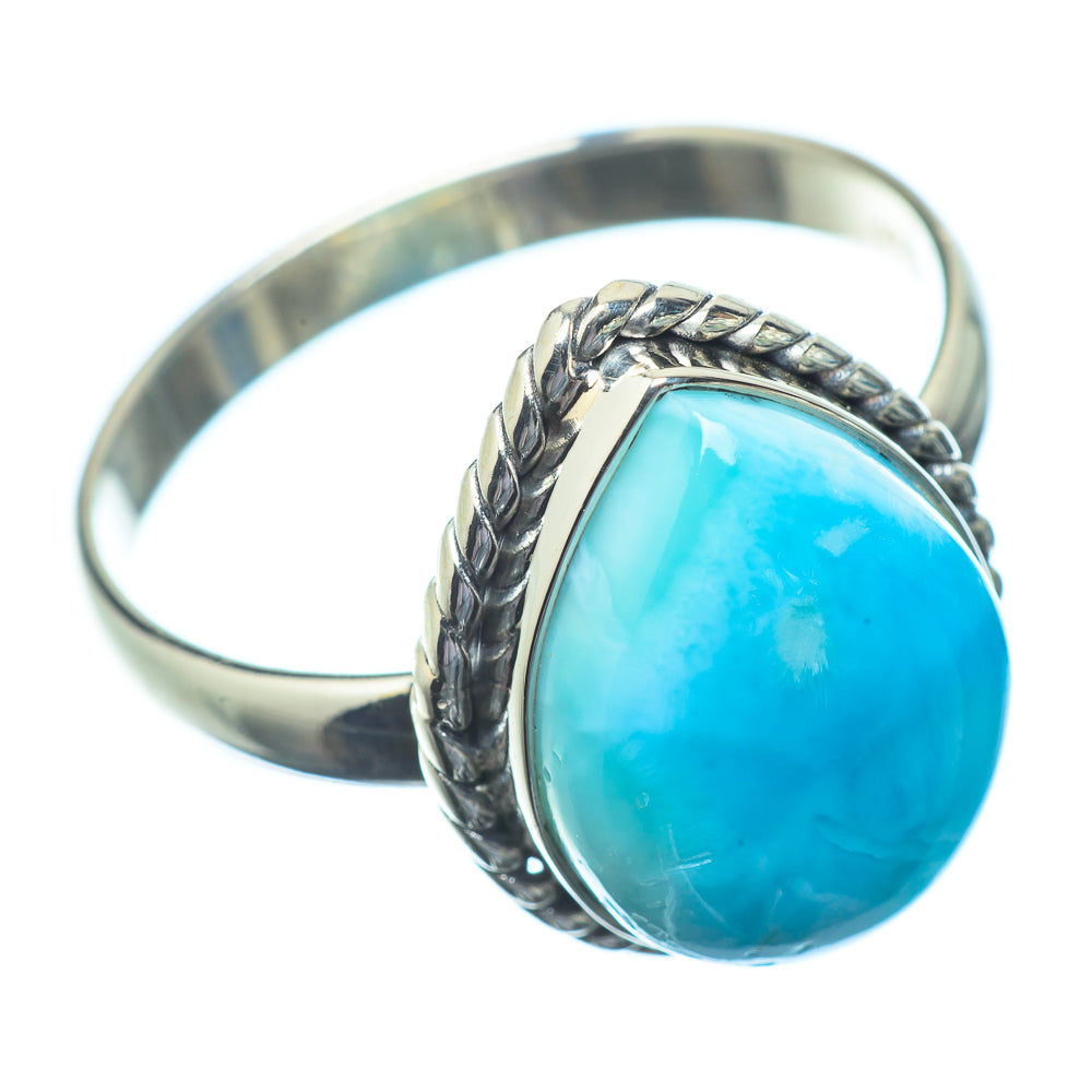 Larimar Rings handcrafted by Anasilvercos - RING23006