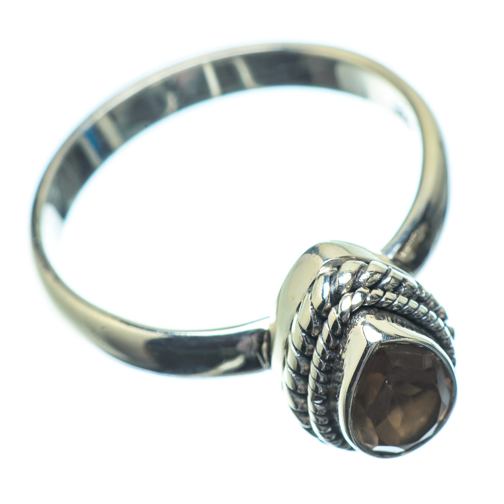 Smoky Quartz Rings handcrafted by Anasilvercos - RING23011