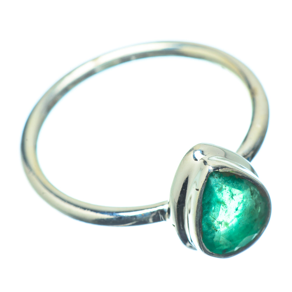 Zambian Emerald Rings handcrafted by Anasilvercos - RING23286