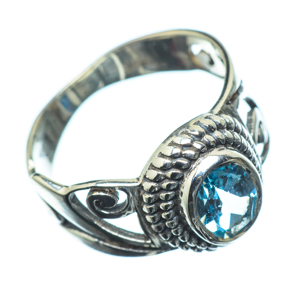 Blue Topaz Rings handcrafted by Anasilvercos - RING23724