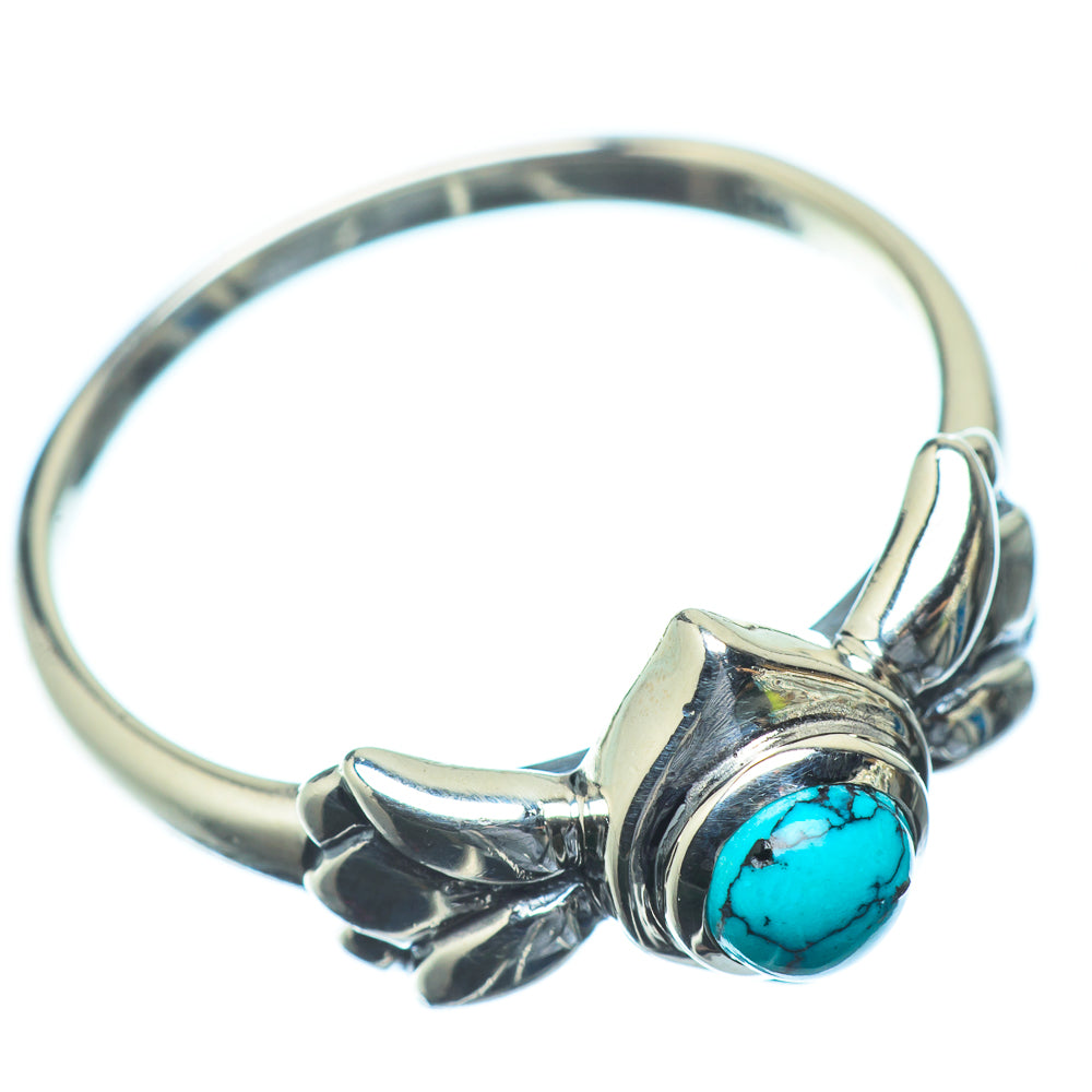Blue Copper Composite Turquoise Rings handcrafted by Anasilvercos - RING23823
