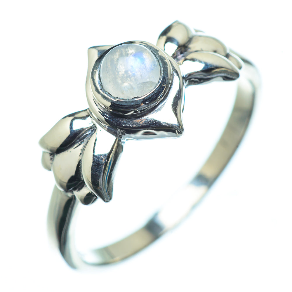 Rainbow Moonstone Rings handcrafted by Anasilvercos - RING23843