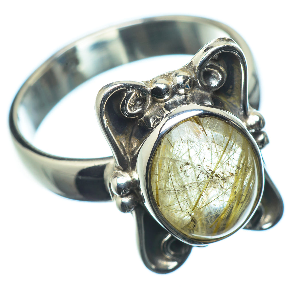 Rutilated Quartz Rings handcrafted by Anasilvercos - RING23979