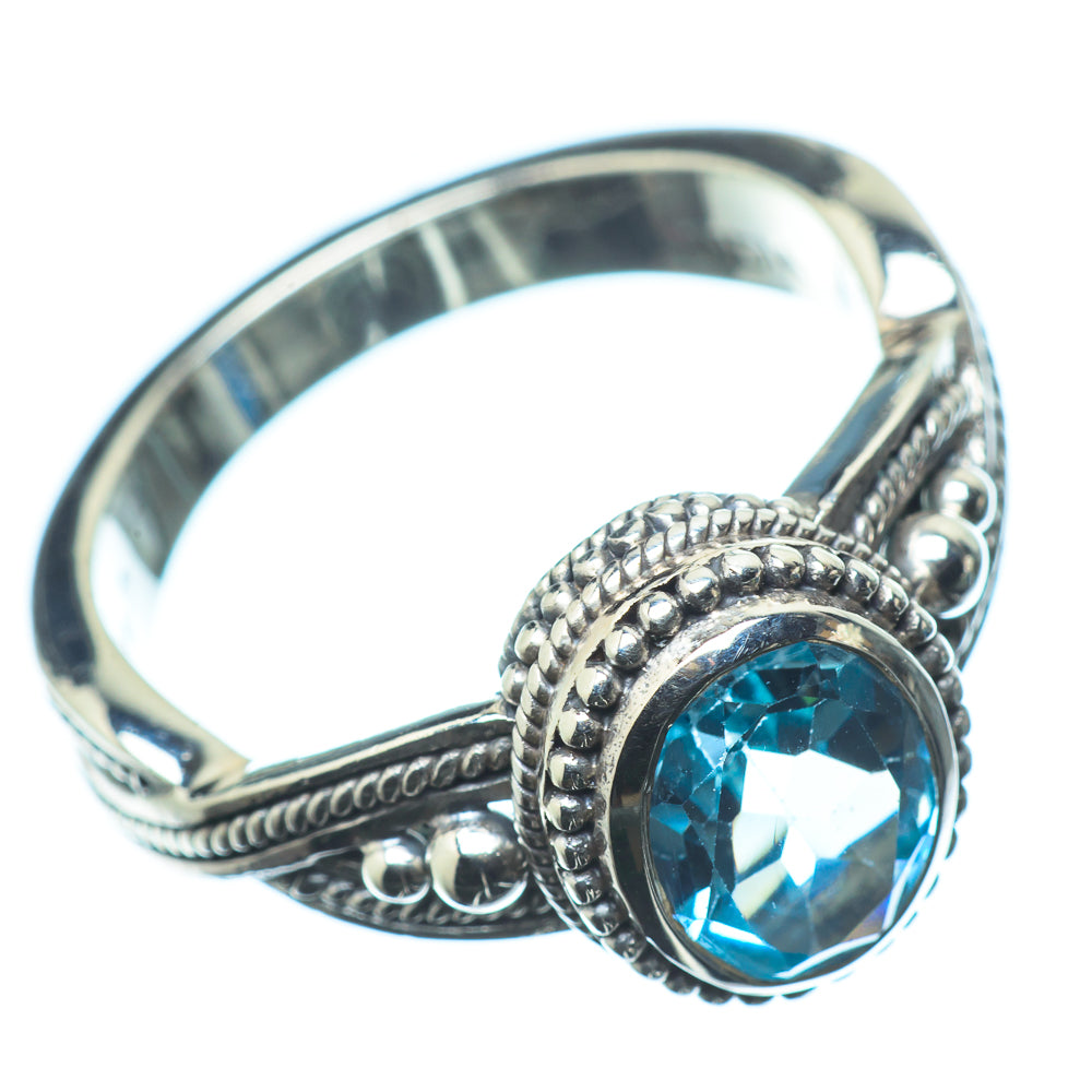 Blue Topaz Rings handcrafted by Anasilvercos - RING24158