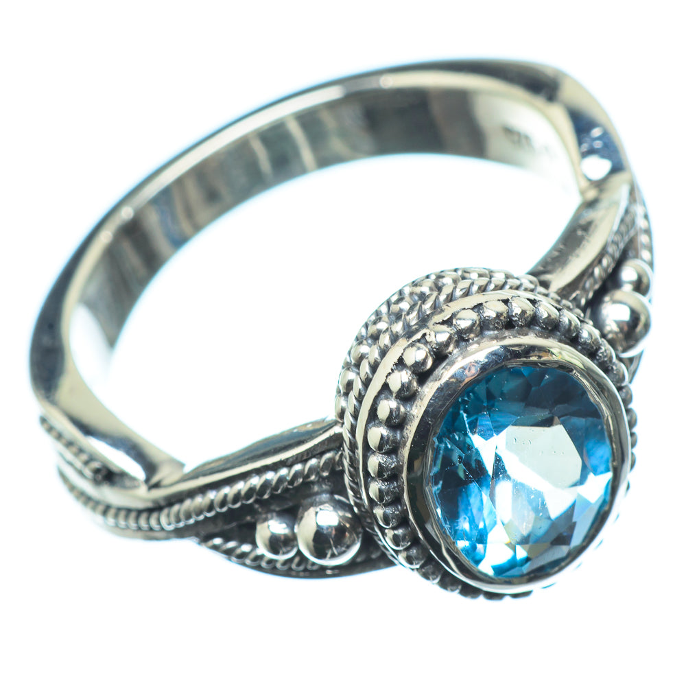 Blue Topaz Rings handcrafted by Anasilvercos - RING24484