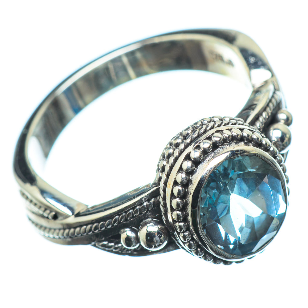 Blue Topaz Rings handcrafted by Anasilvercos - RING24615
