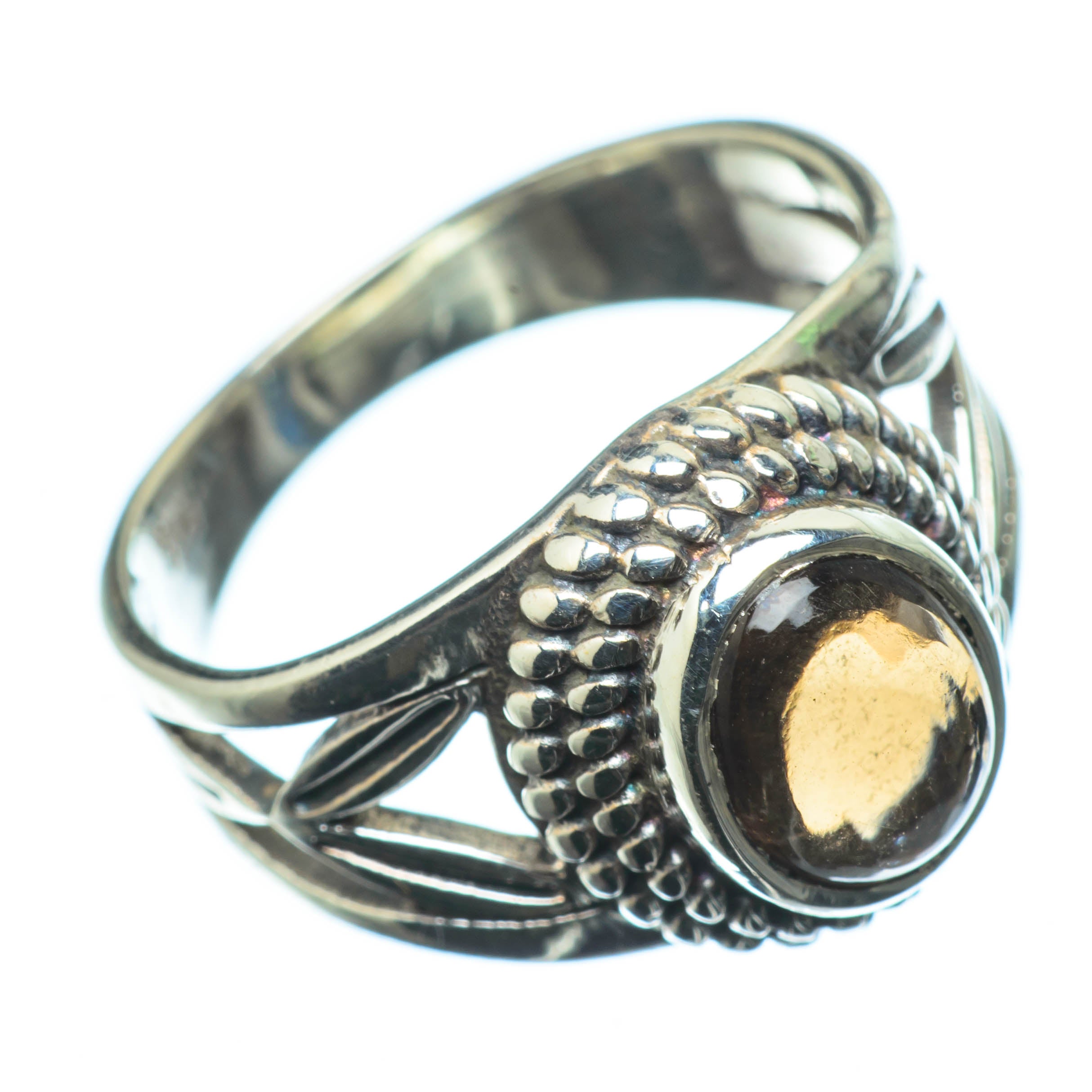Smoky Quartz Rings handcrafted by Anasilvercos - RING24757