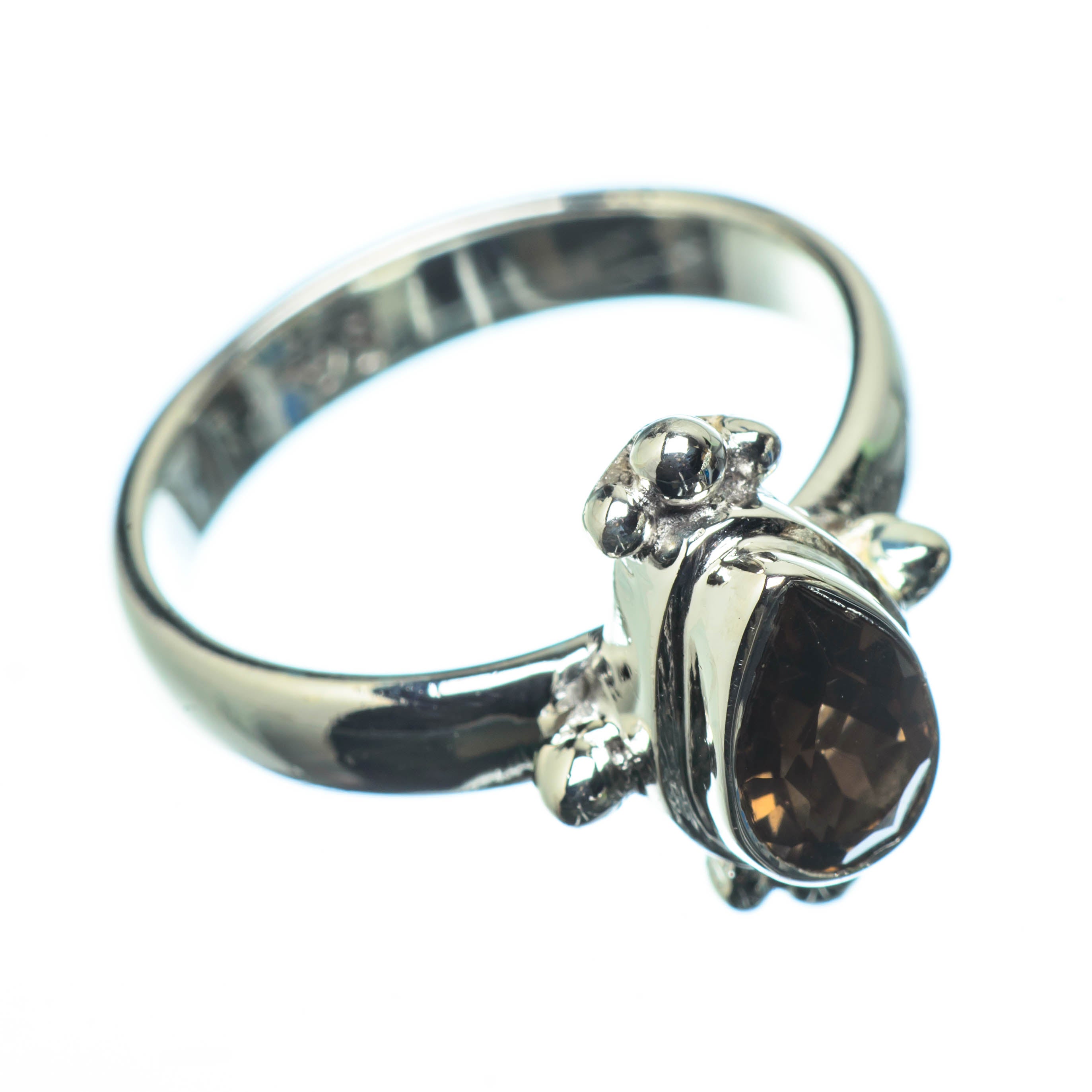 Smoky Quartz Rings handcrafted by Anasilvercos - RING24815