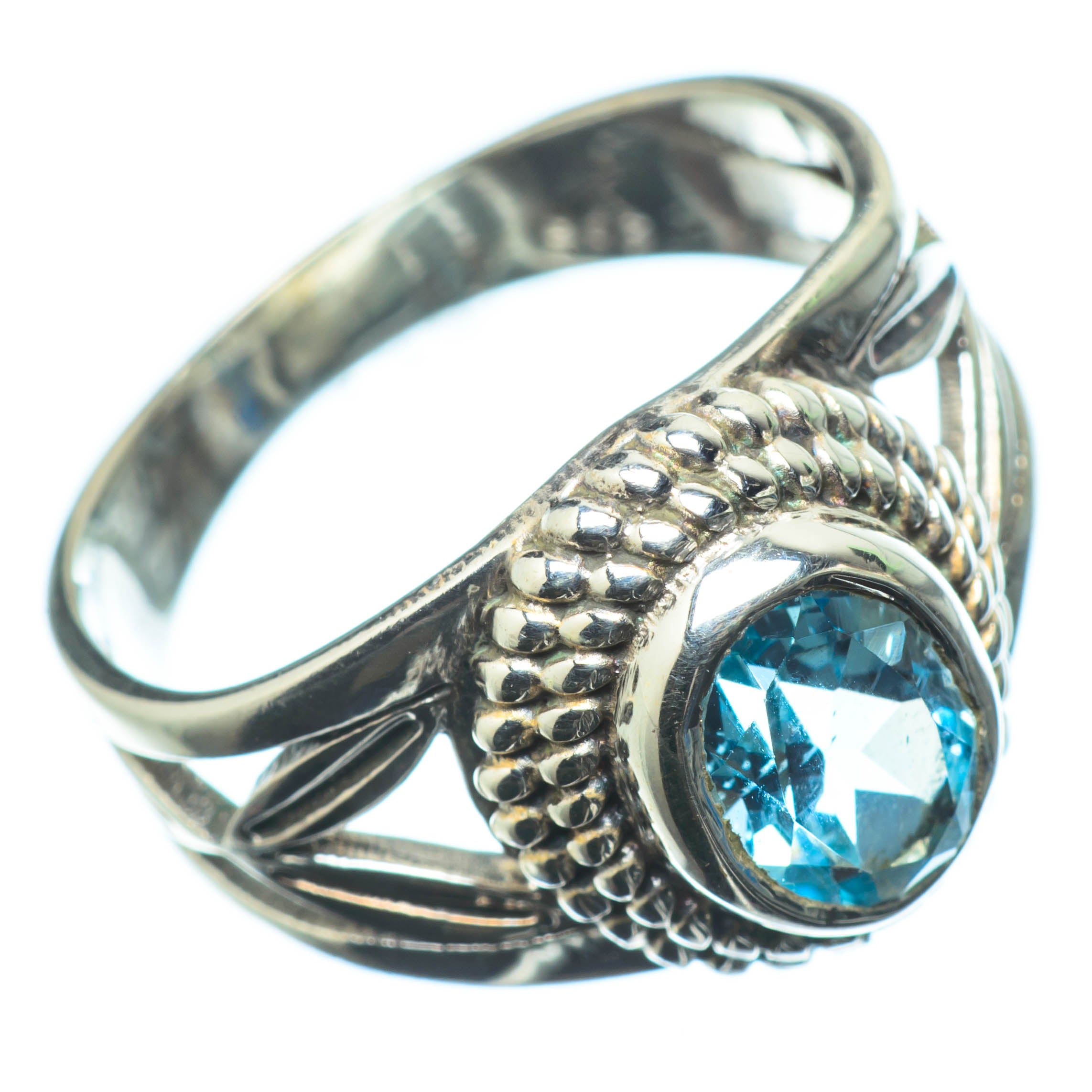 Blue Topaz Rings handcrafted by Anasilvercos - RING24951