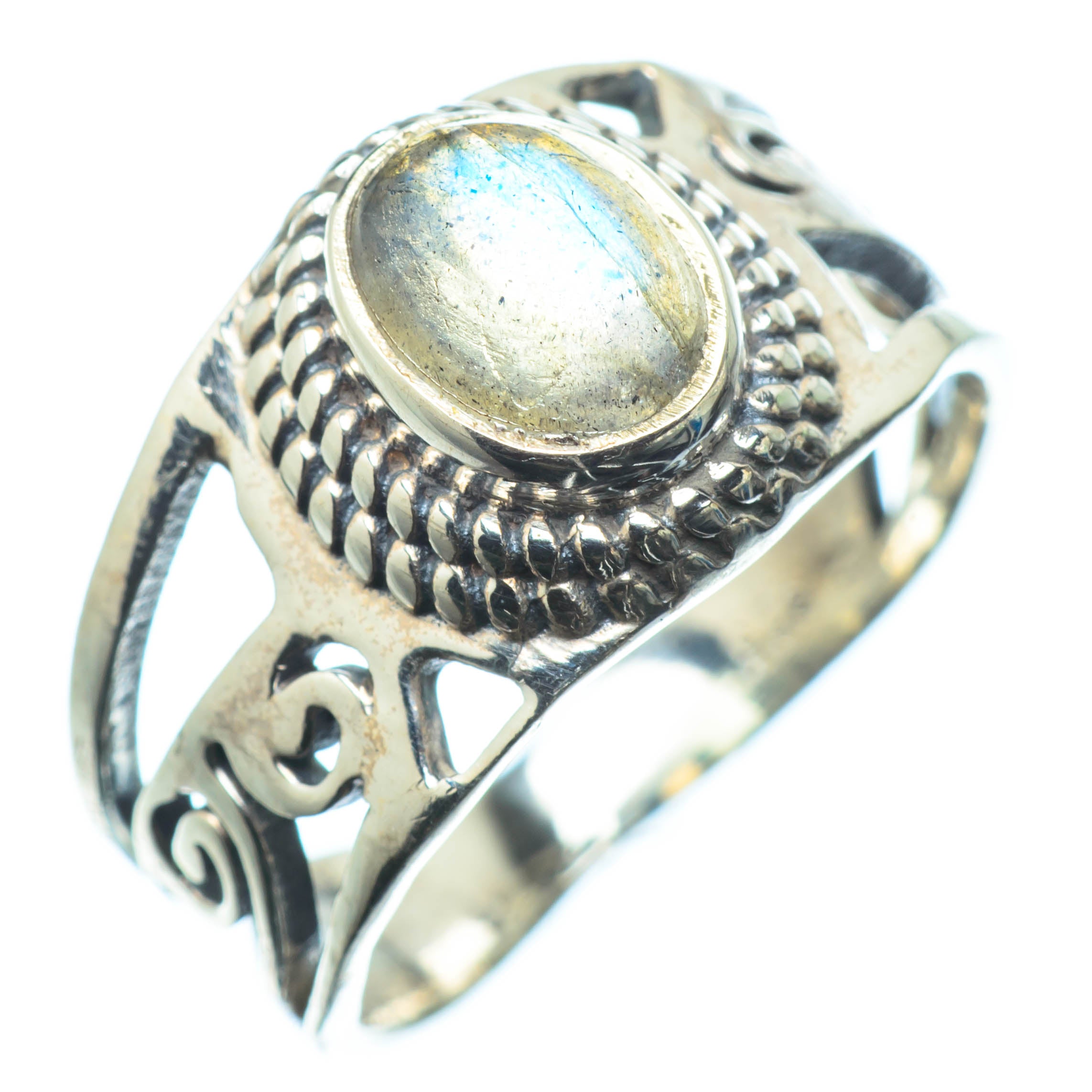 Labradorite Rings handcrafted by Anasilvercos - RING25002