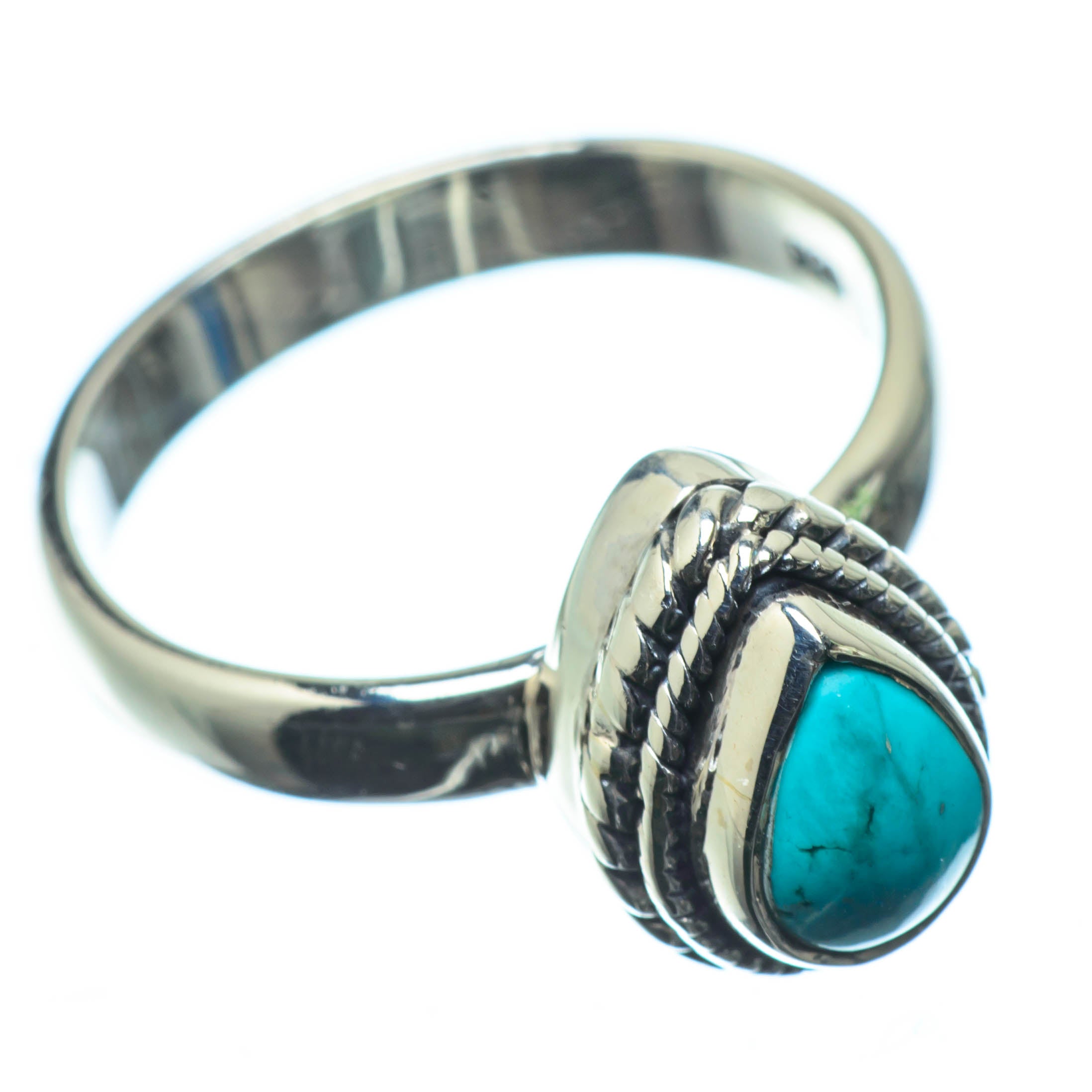 Tibetan Turquoise Rings handcrafted by Anasilvercos - RING25090
