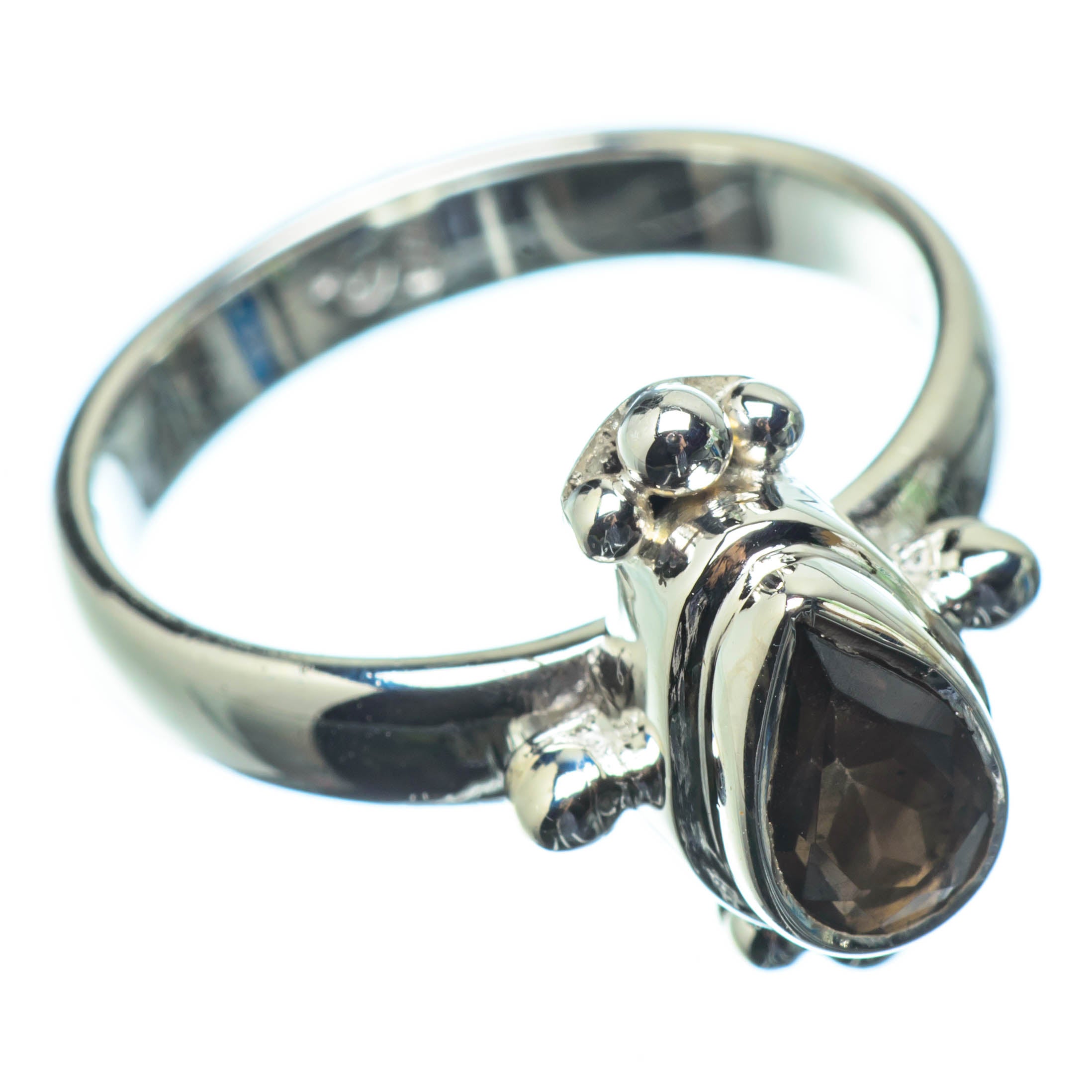 Smoky Quartz Rings handcrafted by Anasilvercos - RING25096