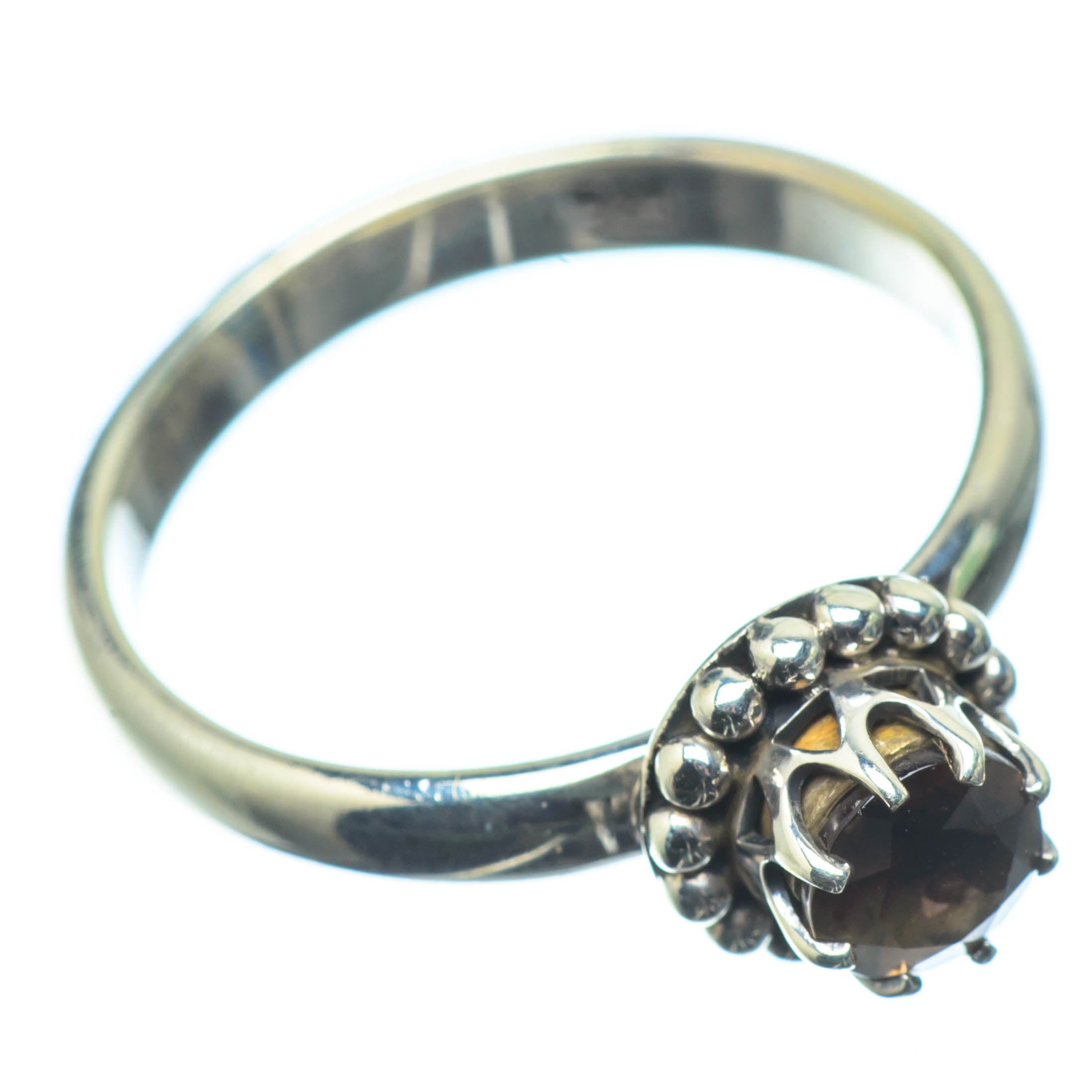 Smoky Quartz Rings handcrafted by Anasilvercos - RING25151