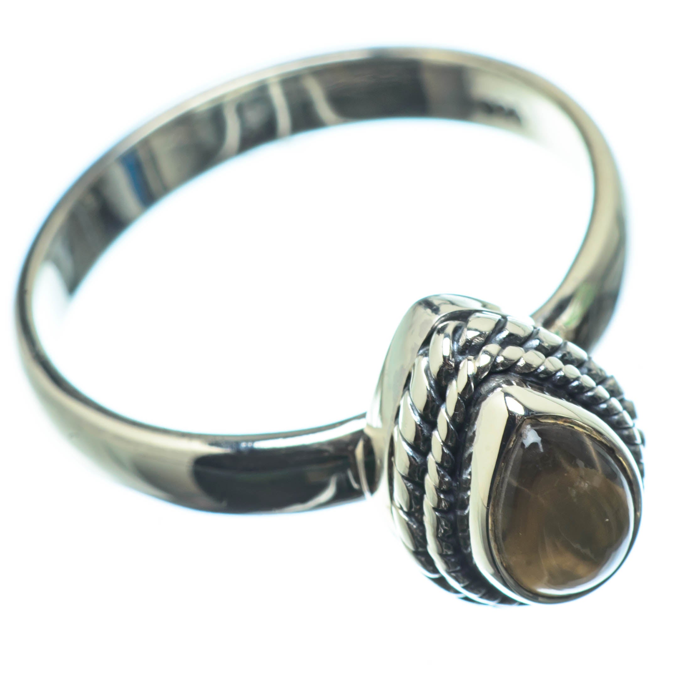 Smoky Quartz Rings handcrafted by Anasilvercos - RING25240
