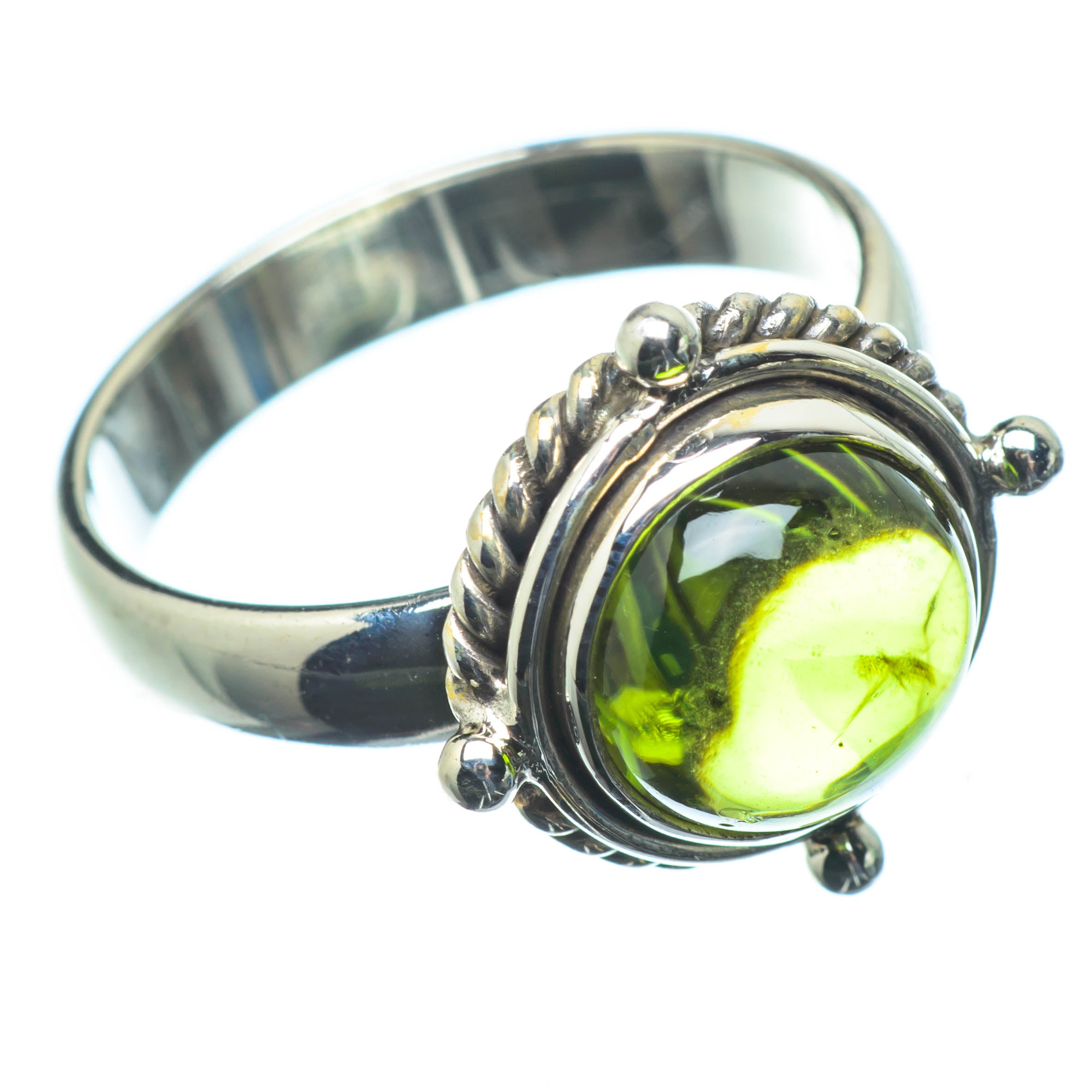 Peridot Rings handcrafted by Anasilvercos - RING25271