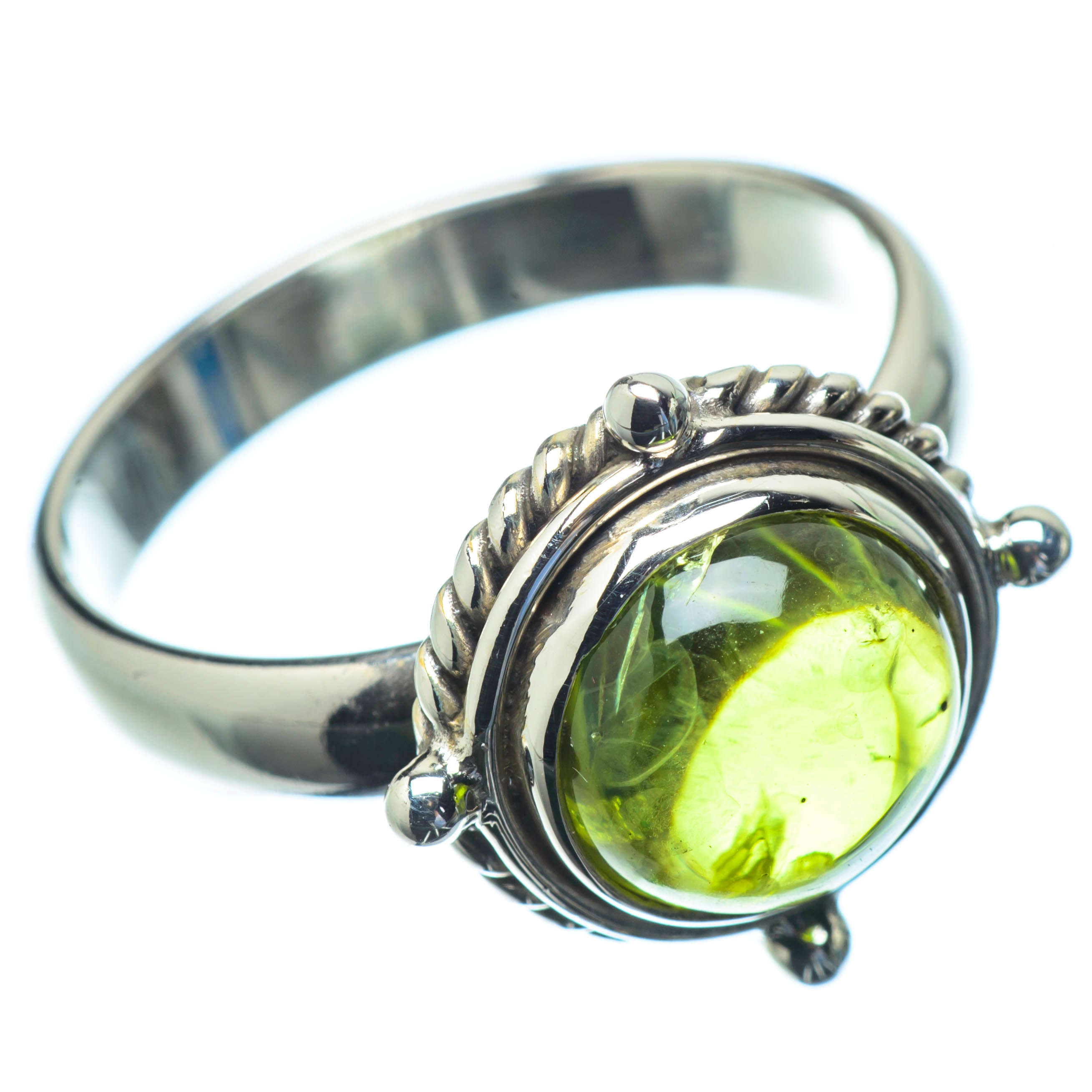 Peridot Rings handcrafted by Anasilvercos - RING25491
