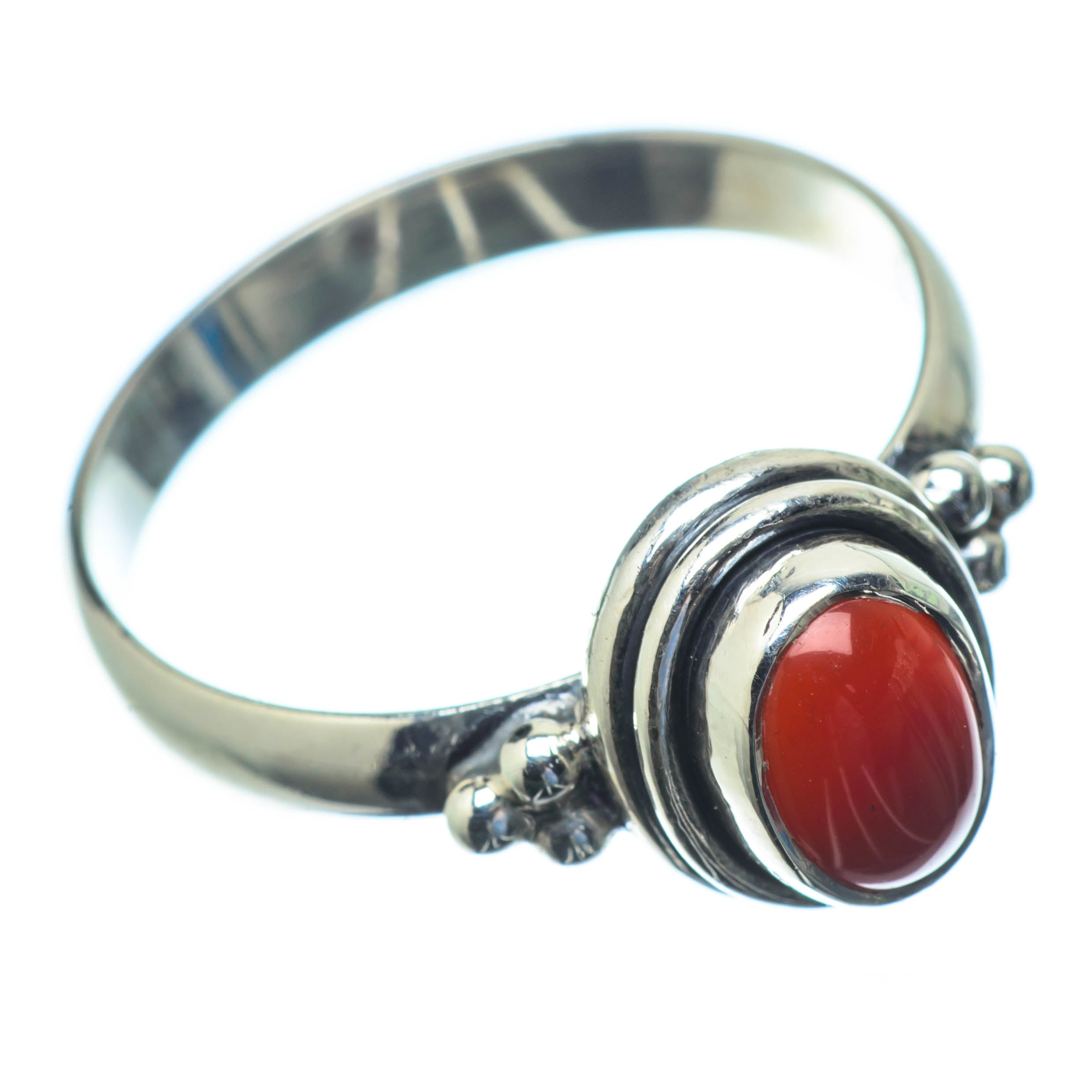 Red Onyx Rings handcrafted by Anasilvercos - RING25496
