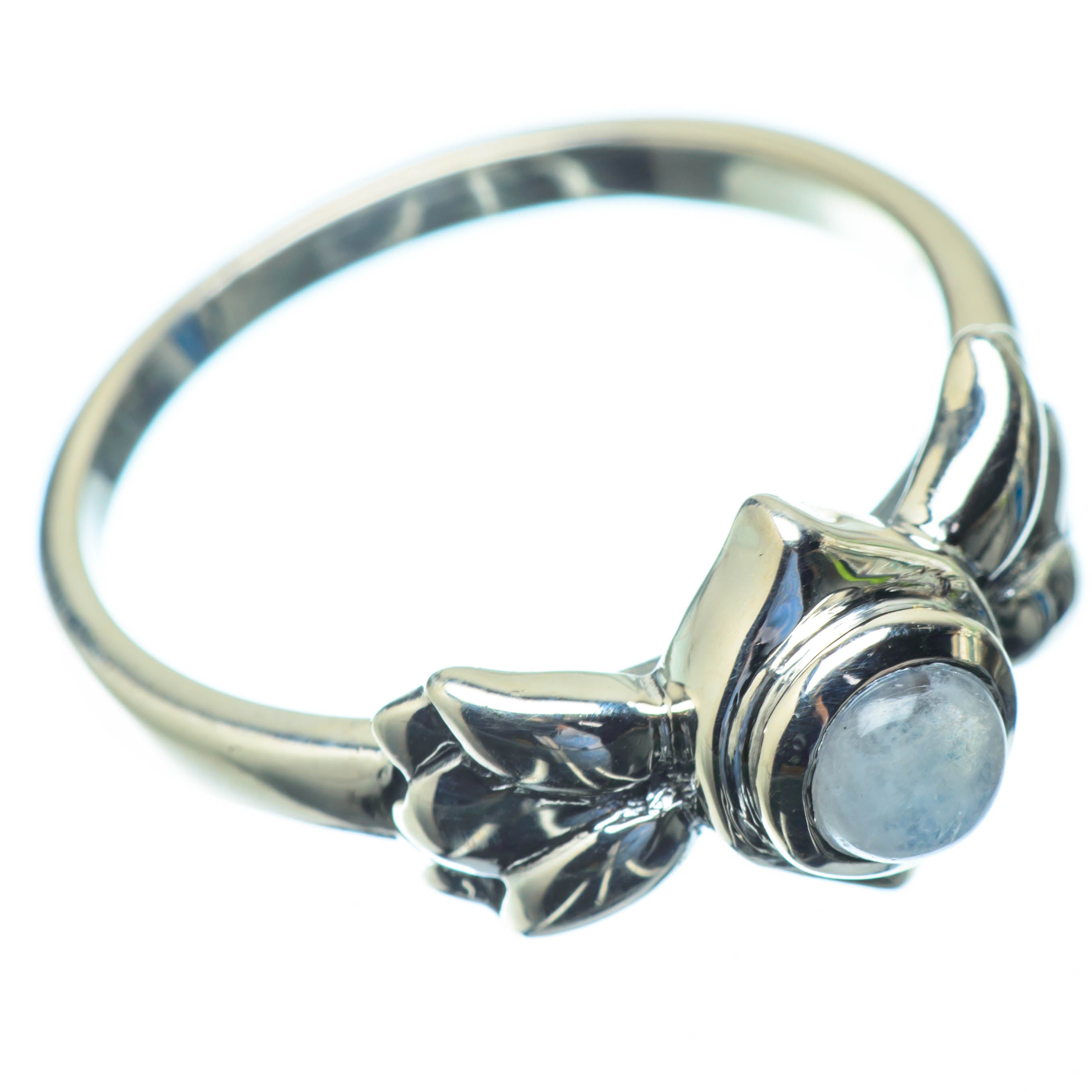 Rainbow Moonstone Rings handcrafted by Anasilvercos - RING25797