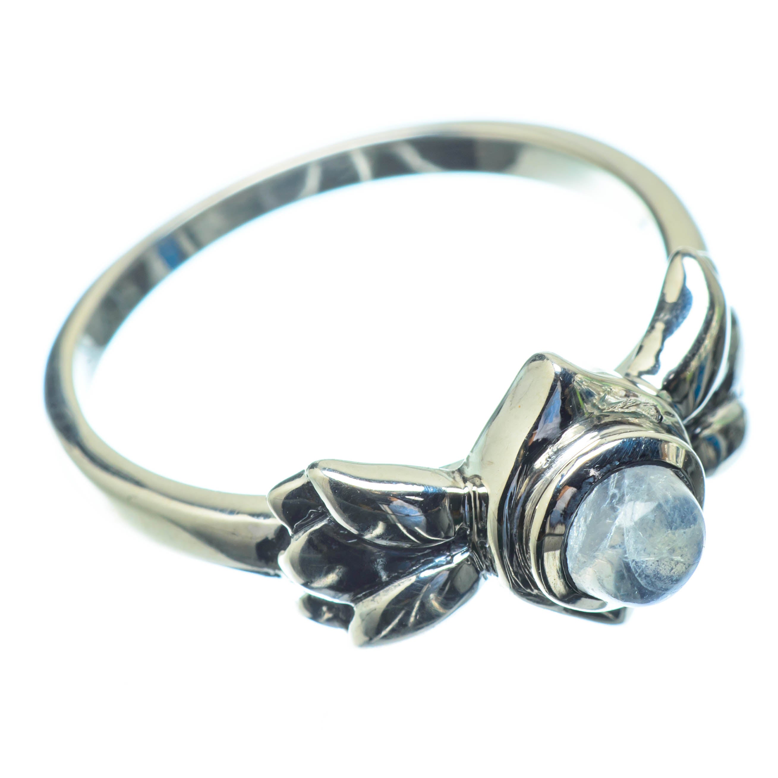 Rainbow Moonstone Rings handcrafted by Anasilvercos - RING25838