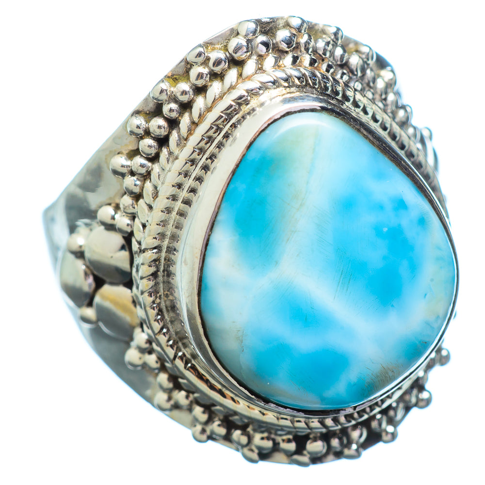 Larimar Rings handcrafted by Anasilvercos - RING2603