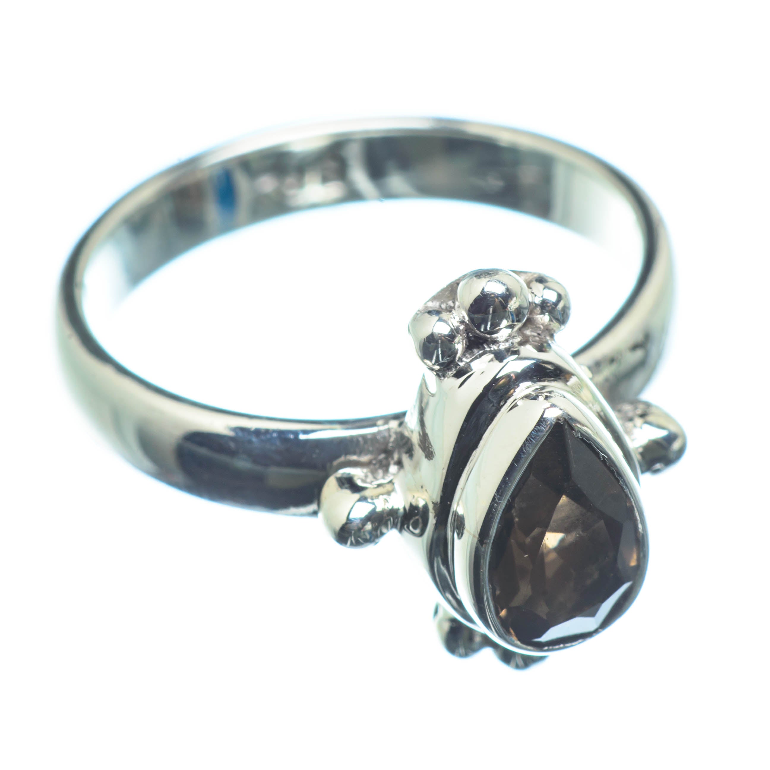 Smoky Quartz Rings handcrafted by Anasilvercos - RING26076