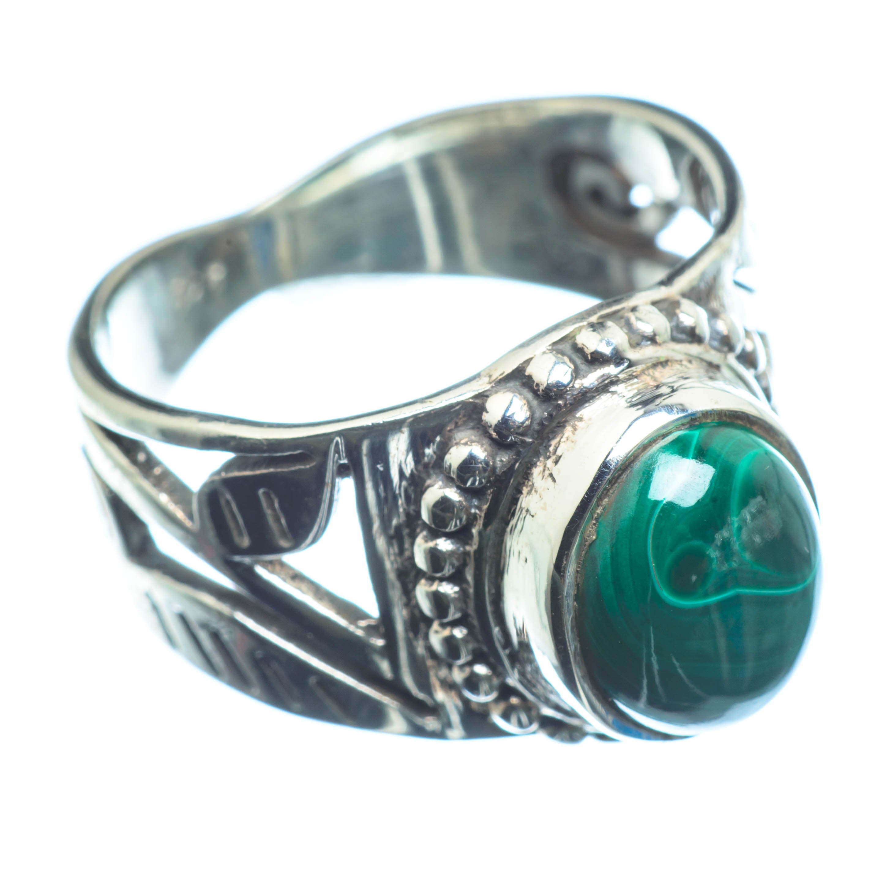 Malachite Rings handcrafted by Anasilvercos - RING26103