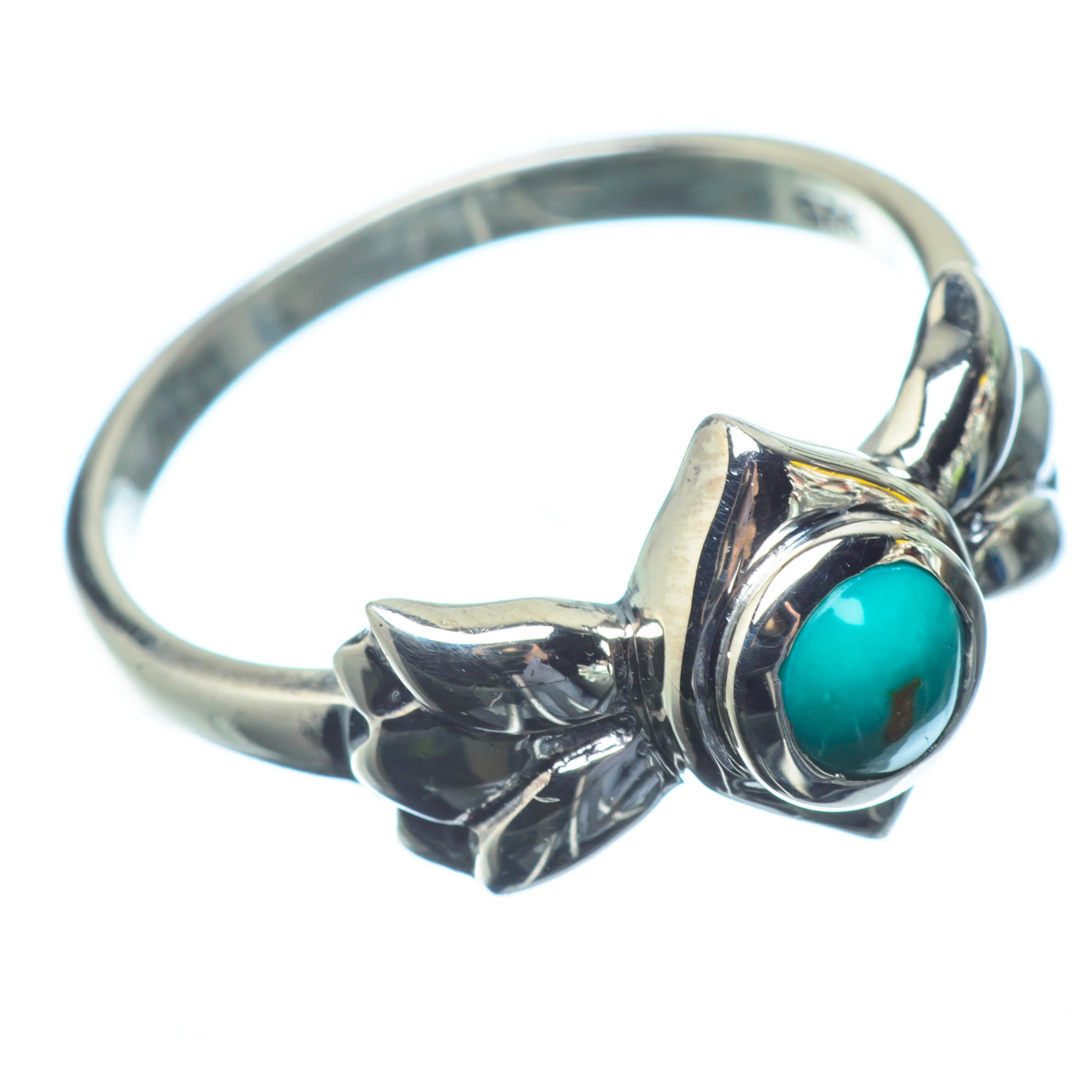 Tibetan Turquoise Rings handcrafted by Anasilvercos - RING26301