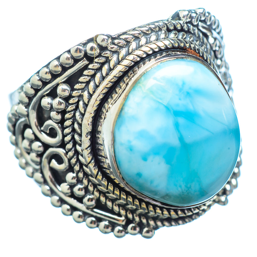 Larimar Rings handcrafted by Anasilvercos - RING2692