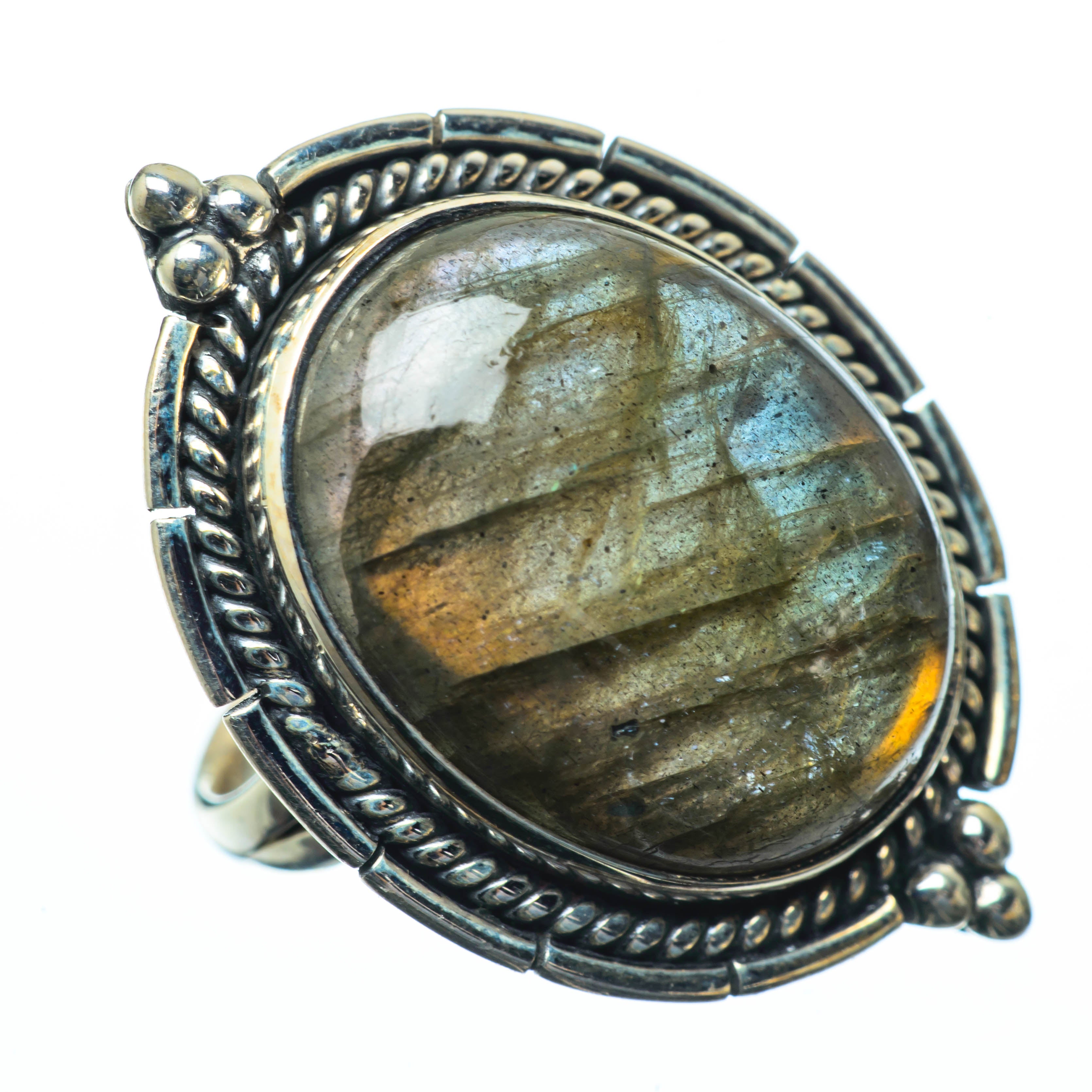 Labradorite Rings handcrafted by Anasilvercos - RING27437