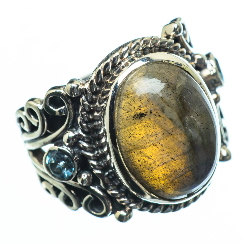 Labradorite Rings handcrafted by Anasilvercos - RING28461