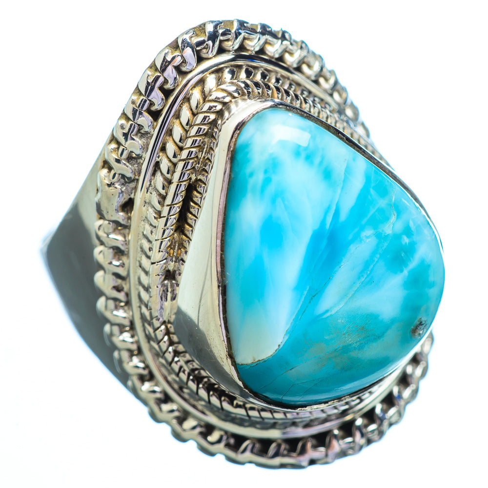 Larimar Rings handcrafted by Anasilvercos - RING2879