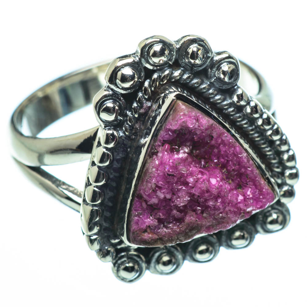Cobalto Calcite Druzy Rings handcrafted by Anasilvercos - RING29215