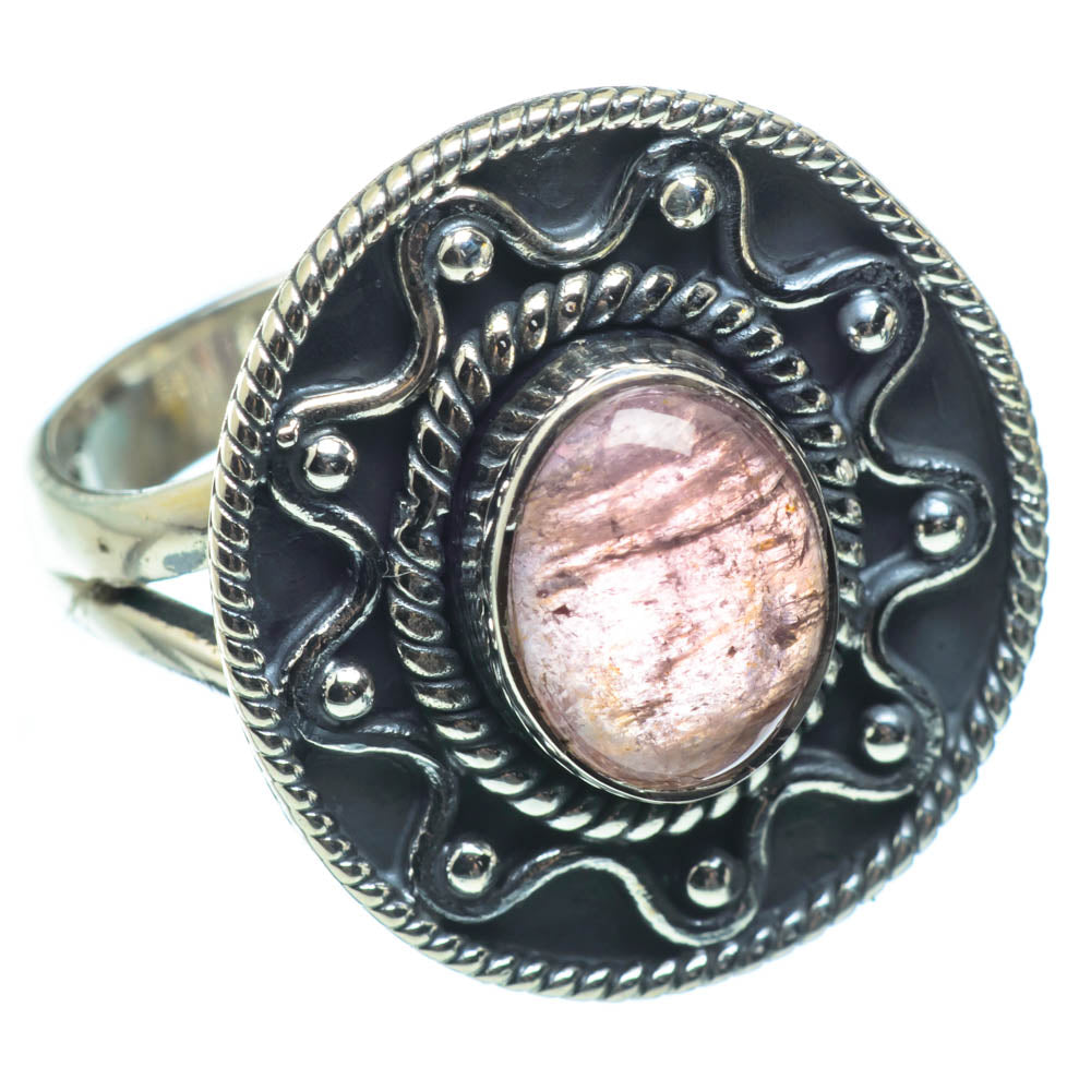 Rose Quartz Rings handcrafted by Anasilvercos - RING29286