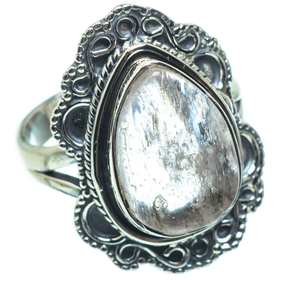 Rainbow Moonstone Rings handcrafted by Anasilvercos - RING29313