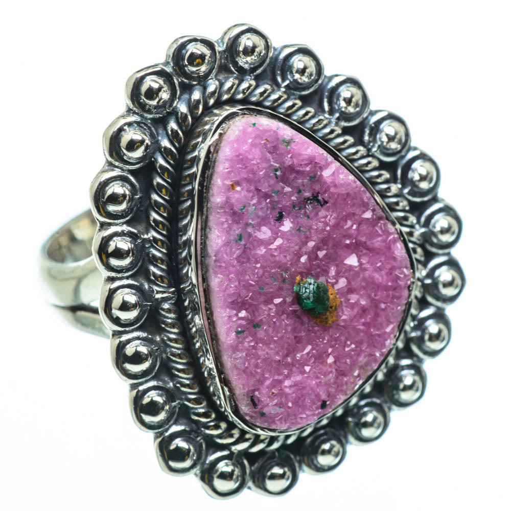 Cobalto Calcite Druzy Rings handcrafted by Anasilvercos - RING29653