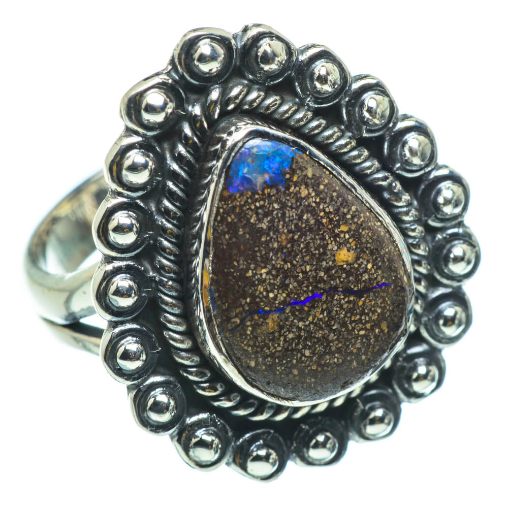 Boulder Opal Rings handcrafted by Anasilvercos - RING29664