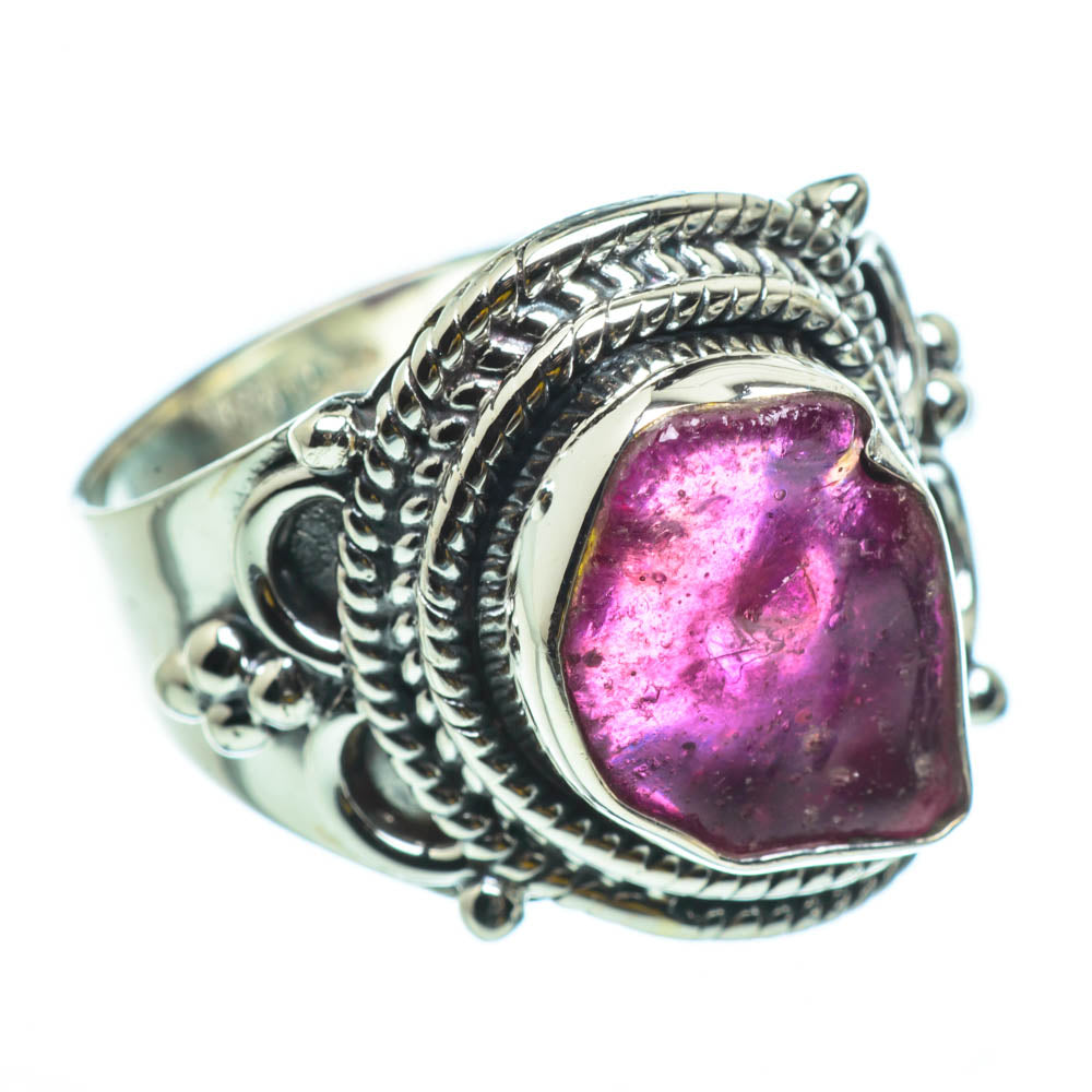 Pink Glass Rings handcrafted by Anasilvercos - RING29767